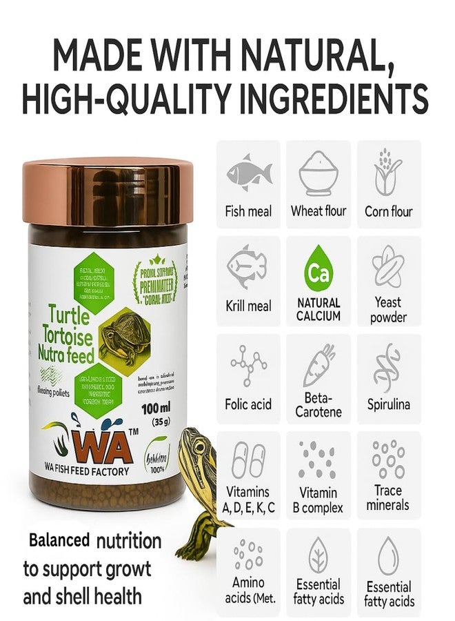 VAYINATO WA Turtle, Tortoise Nutra Feed, 35g, Floating Sticks for Turtles & Tortoise | Balanced Nutrition | All Life Stages | Aqua Culture - Image 4